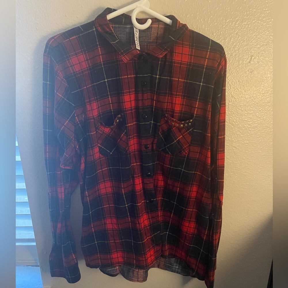 RnB plaid button down shirt